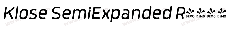 Klose SemiExpanded R字体转换